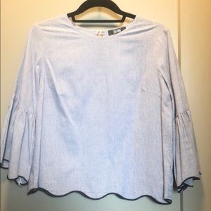 Long bell sleeve blouse